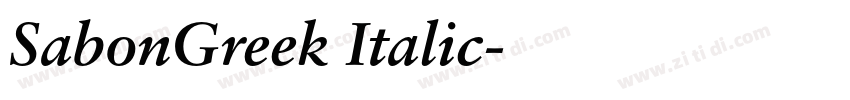 SabonGreek Italic字体转换